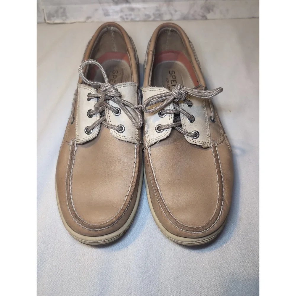 Sperry Top-Sider Billfish 3-Eye Men's Brown Leather Lace-Up Boat Shoes US 11.5M